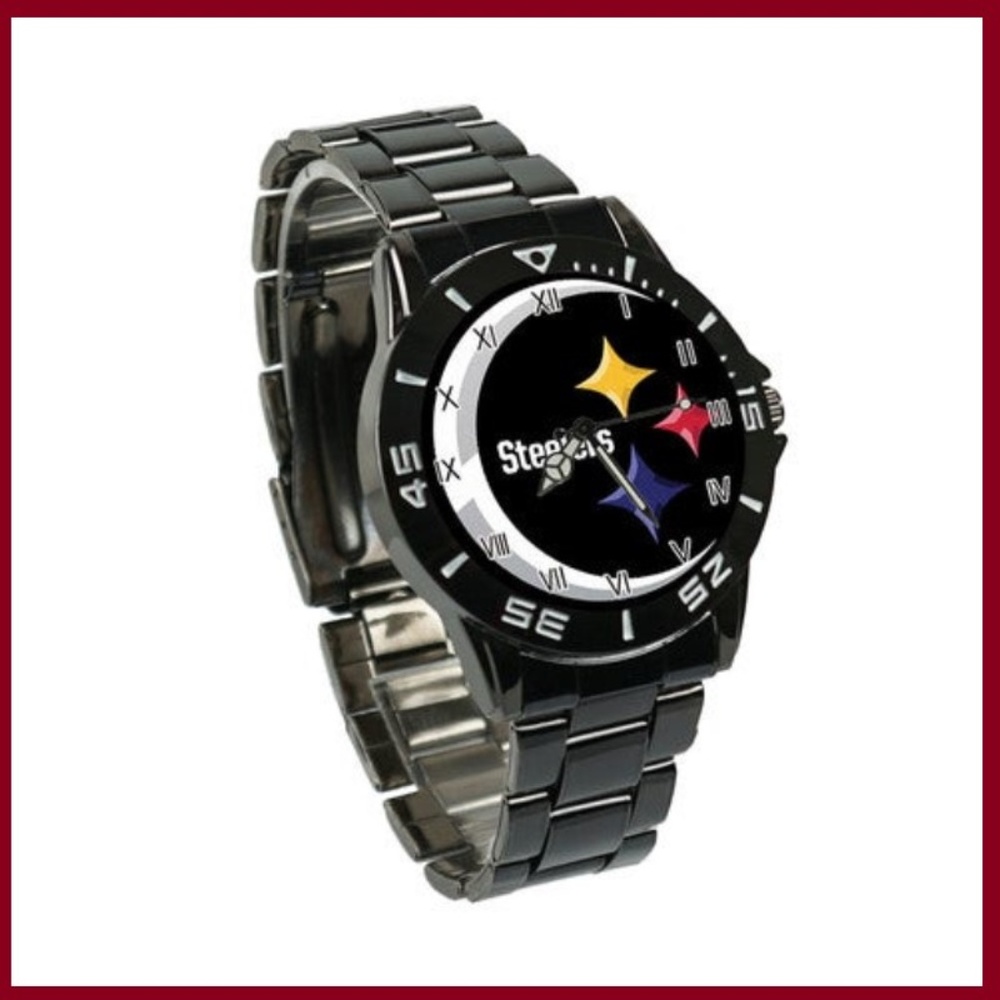 Pittsburgh Steeler's Stainless Steel Watch - Picture 2 of 7